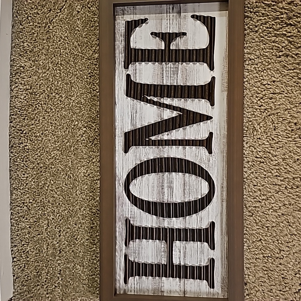 Rustic Farmhouse "Home" Wall Decor Sign - Picture 6 of 8